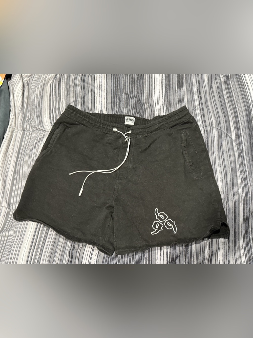 999 Club Essentials Black Shorts Athletic Shorts